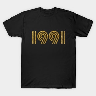 1991 Birth Year Glitter Effect T-Shirt